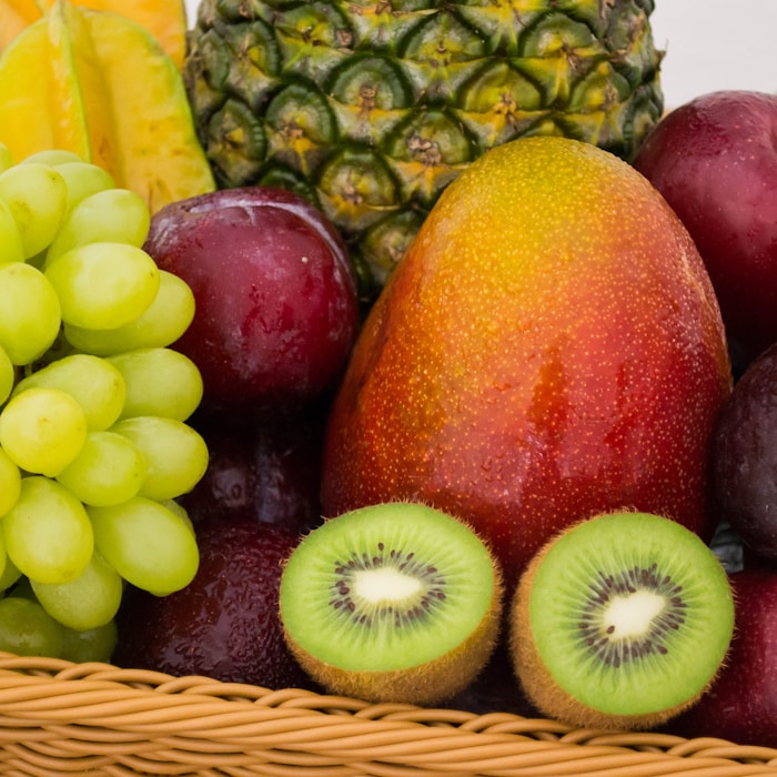 Fresh mixed fruit and berries