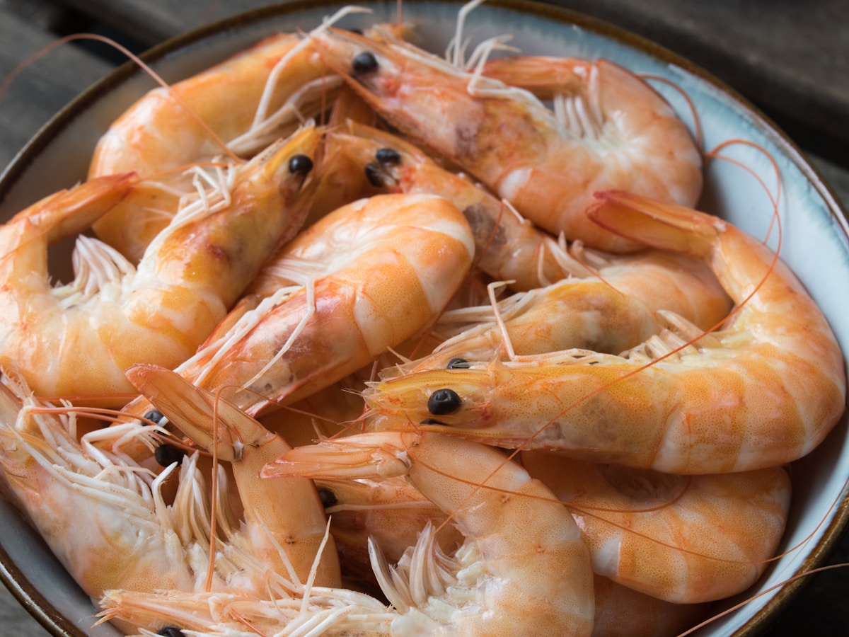 Fresh shrimp and seafood
